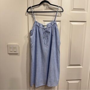 H&M Blue White Striped Women's Camisole Summer Dress S